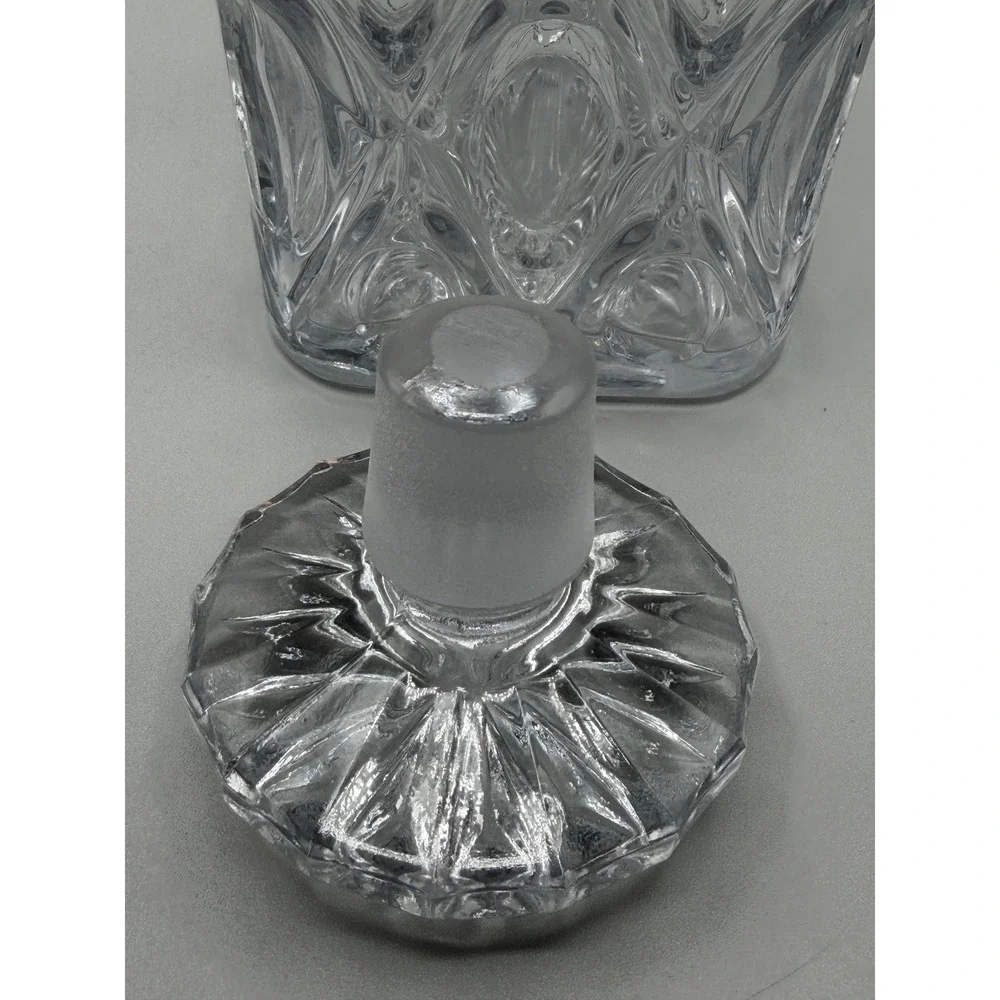 Vintage Imperial Glass Cape Cod Clear Pressed Glass Whiskey / Rye Decanter